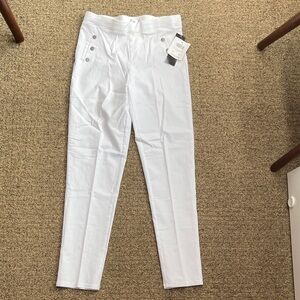Women’s 89th & Madison Stretch White Comfort Waist Pants Medium New